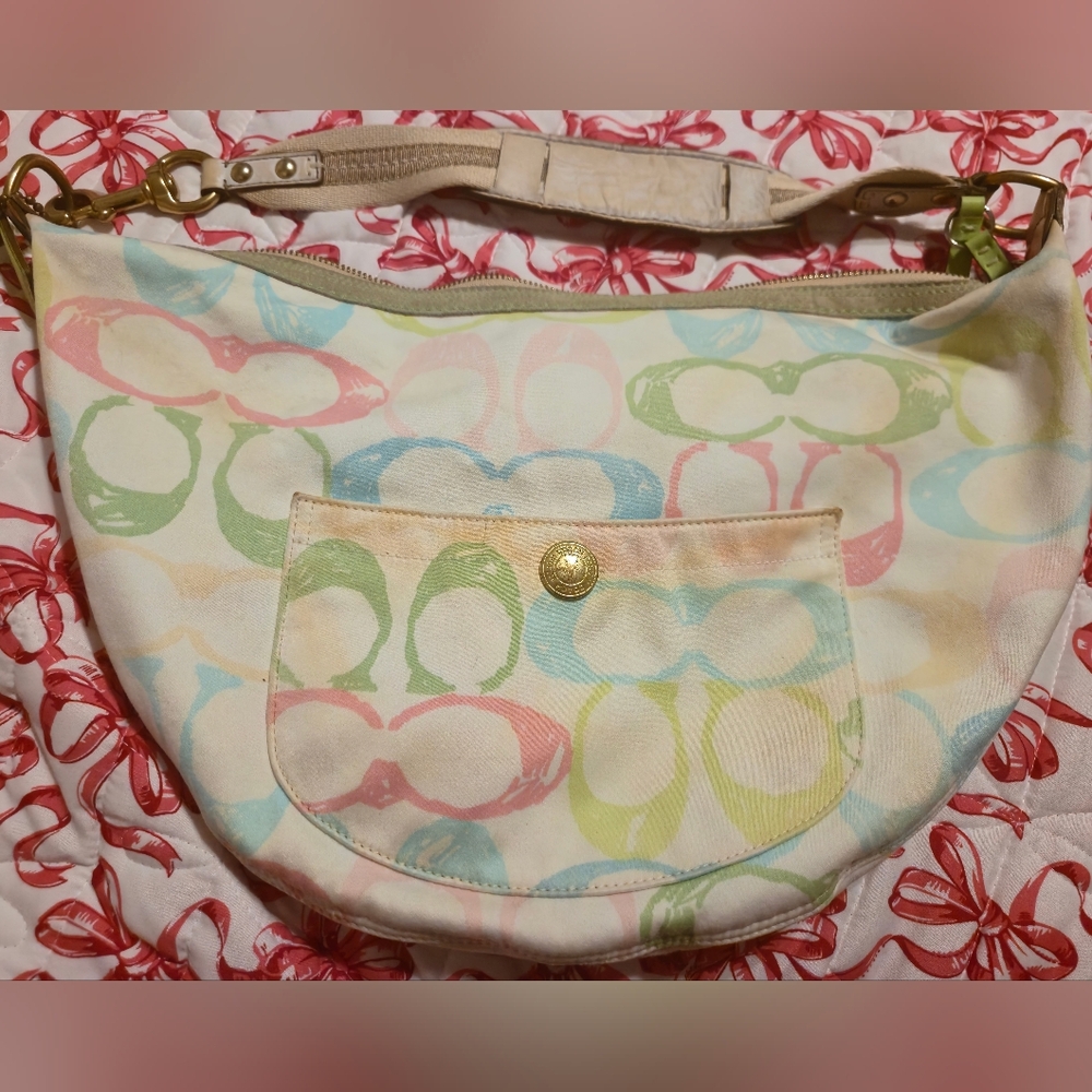 Coach Hobo Hampton Multicolor Shoulder Bag